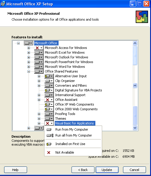 The last step to removing macros from office - also where you can kill clippy (or get rid of the office assistant in other words)