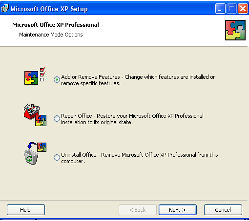 Remove the Visual Basic Scripting feature from Office - step 2