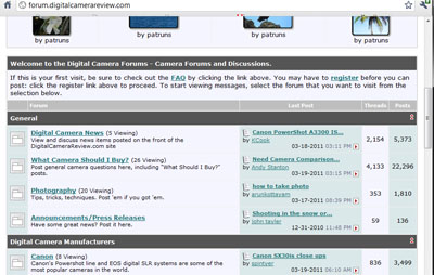 Check to see that it's an active forum before bothering to post (click to enlarge)