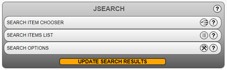 The Jsearch control in its minimized form