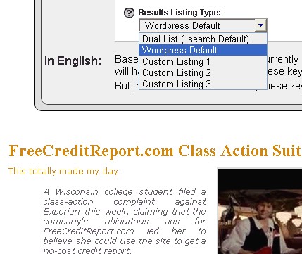 Wordpress default