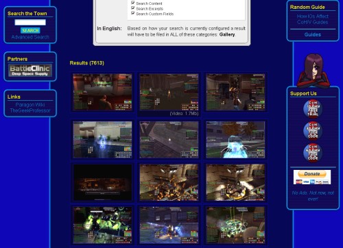 Using the custom templates to do a thumbnail search (example only)