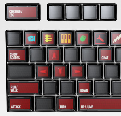 The Optimus keyboard in Quake mode